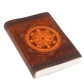 Diary with Fleur-de-lis Navigation Compass Handmade in Genuine Leather  - 1