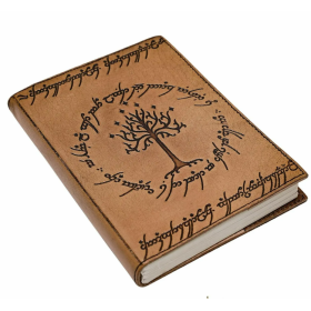 Diario de cuero repujado del árbol de Gondor con páginas naturales  - 2