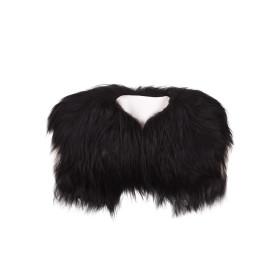 Shoulder fur made of Nordic sheepskin, black  - 1