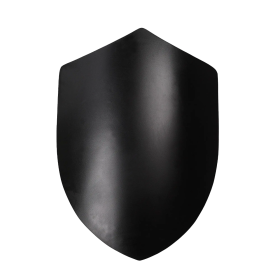 Plain black medieval shield, to personalise  - 2