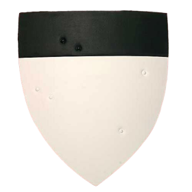 Templar Shield - Black and White Wood  - 1