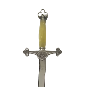 Silver and nacreding Flaming Masonic Sword  - 3
