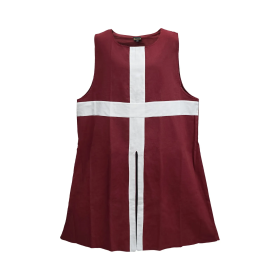 Medieval cotton canvas tabard with cross  - 1