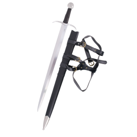 Épée fonctionnelle d’une taille totale de 97,5 cm avec fourreau  - 1