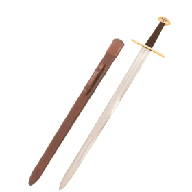 Espada Medieval Tipo XI Tipología Roble Funcional con Vaina de Cuero  - 2