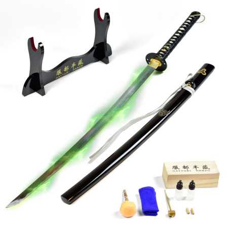 KILL BILL - HATTORI HANZO SWORD - HAND-FORGED AND FOLDED, SET - BLOOD DAMASCUS EDITION - 1