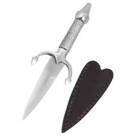Women's dagger with leather scabbard, steel