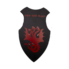 3 Heads Dragon Design Wooden Sword Holder