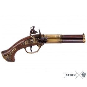 Pistola de pederneira, França s.XVIII - 1