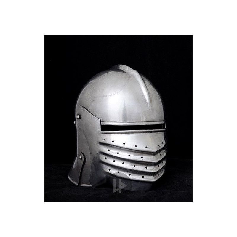 Medieval celada with visor, year 1490, functional  - 3