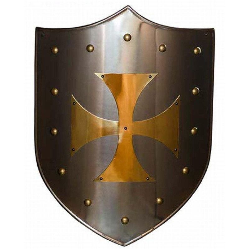 Escudo Templários Cruz dourada  - 1