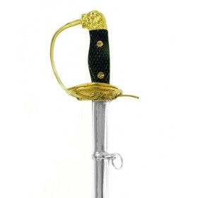 Sciabola di barbanera - replica di spada storica del pirata edward teach  con lama incisa sciabole spade linea storica DENIX