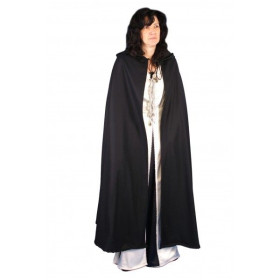 Black unisex medieval hood  - 1