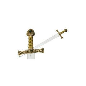 Espada Ivanhoe  decorativa com acabamento em bronze - 1