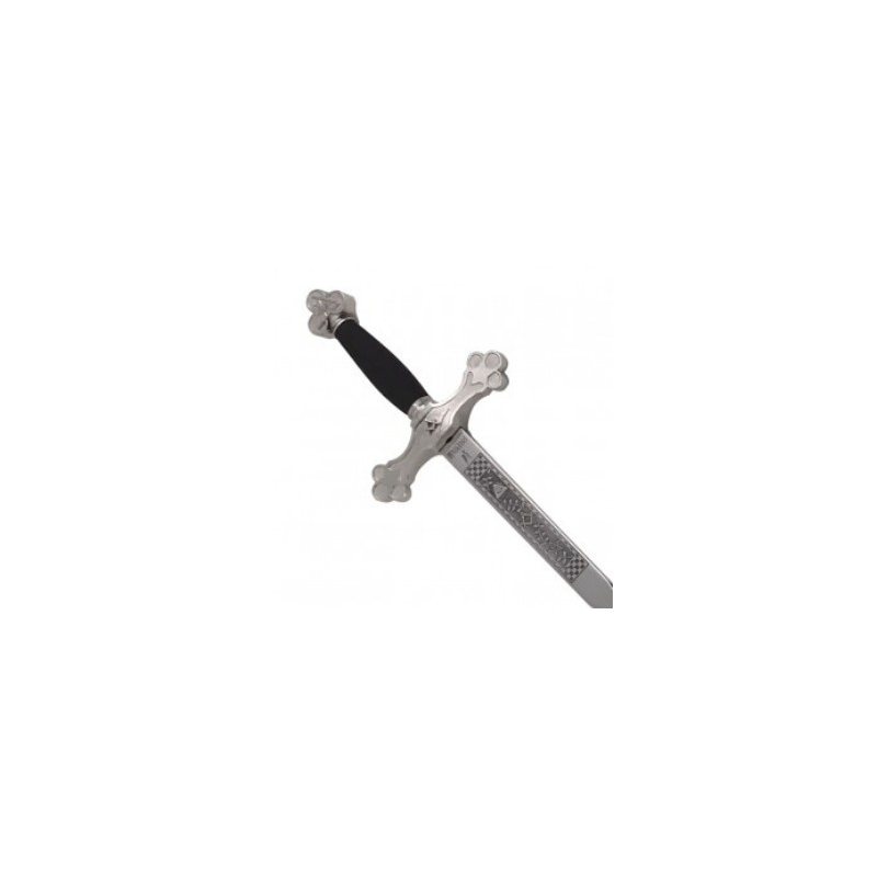 Espada Maçónica com cabo preto e Prata - 1